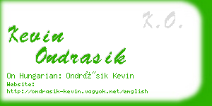 kevin ondrasik business card